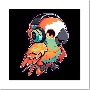 Parrot Headphones Posters and Art